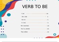 Start learning  the verb to be