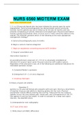 NURS 6560 Midterm 18 Exam with answers 2022/2023 Update–Walden University