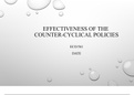 ECO 561 Week 5 Individual Assignment, Effectiveness of the Counter-Cyclical Policies - Housing