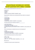 STRAIGHTERLINE MICROBIOLOGY MIDTERM REVIEW QUESTIONS WITH CORRECT ANSWERS