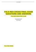 PALS RED CROSS FINAL EXAM QUESTIONS AND ANSWERS