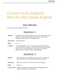 Exam (elaborations) NR 505NP CITI TRAINING QUIZ (Consent with Subjects Who Do Not Speak English) | 100% CORRECT GUARANTEED