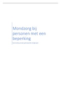 samenvatting mondzorg bij personen met een beperking