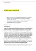 NR 603 Week 2 Case Study