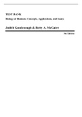 Test Bank - Biology of Humans: Concepts, Applications, and Issues, 5th Edition (Goodenough, 2014) Chapter 1-24 | All Chapters