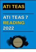 ATI TEAS 7 READING 2022(official 2023 reading skills preparation)