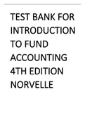 TEST BANK FOR INTRODUCTION TO FUND ACCOUNTING 4TH EDITION NORVELLE