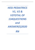 HESI PEDIATRICS V1, V2 & V3TOTAL OF 134QUESTIONS and ANSWER(S)2020RN.pdf