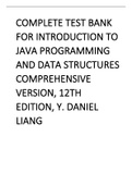 COMPLETE TEST BANK FOR INTRODUCTION TO JAVA PROGRAMMING AND DATA STRUCTURES COMPREHENSIVE VERSION, 12TH EDITION, Y. DANIEL LIANG