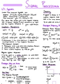 Handwritten Lecture notes ES3C5 - Signal Processing (ES3C5) 