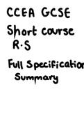 Full specification summary of CCEA GCSE level religious studies 