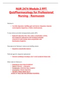 NUR 2474 Module 2 PPT Quiz  Pharmacology for Professional Nursing - Rasmussen (Updated 2023) All Q&As