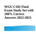 WGU C182 Final Exam Study Set with 100% Correct Answers 2022-2023