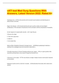 vATI test Med Surg Questions With Answers, Latest Version 2022. Rated A+