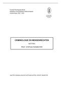 Samenvatting Criminologie en Mensenrechten