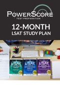 LSAT STUDY PLAN FOR 12 MONTHS 