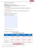 BIOL 202L Lab 17 Worksheet- Nutrition Course BIO 202L Institution Straighterline BIOL 202L Lab 17 Worksheet- Nutrition/BIOL 202L Lab 17 Worksheet- Nutrition/BIOL 202L Lab 17 Worksheet- Nutrition