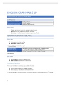 Samenvatting  Engels Grammatica En Taalbeheersing