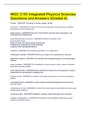 WGU C165 Integrated Physical Sciences Questions and Answers (Graded A)