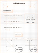 Analytical Geometry Grade 10 Formulas And Theory Reference Sheet