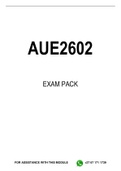 AUE2602 EXAM PACK 2023