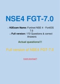 H2Fortinet NSE 4 Fortios FGT 7.0 Q & A