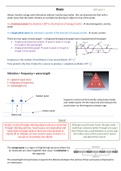 Edexcel GCSE Physics Topic 4 + 5 - Waves + Light and the Electromagnetic spectrum