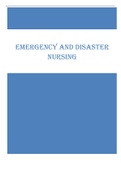 EMERGENCY AND DISASTER  NURSING