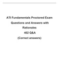 ATI Fundamentals Proctored Exam_ Latest 2023 Questions and Answers with Rationales 402 Q&A (Correct answers)