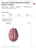 Portage Learning BIOD 152 A&P 2 Lab 1 Exam Course BIO 152 A&P II Institution Portage Learning A brain is cut along the line in the picture above, called the __________________. Your Answer: Longitudinal Fissure Longitudinal fissure Question 2 3 / 3 pts BI