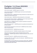  Firefighter 1 & 2 Exam 2022/2023 Questions and Answers 