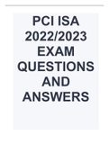 PCI ISA 2022-2023 EXAM QUESTIONS AND ANSWERS