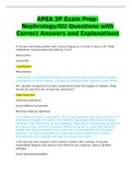 APEA 3P Exam Prep-Nephrology/GU Questions with Correct Answers and Explanations