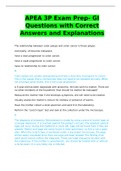 APEA 3P Exam Prep-GI Questions with Correct Answers and Explanations