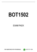 BOT1502 EXAM PACK 2023