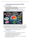 Samenvatting  taak 1 t/m 7 Developmental Disorders PSY4753 