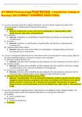 ATI NR293 Pharmacology Final Review - Chamberlain College of Nursing ( 202 CORRECT ANSWRED QUESTIONS).