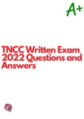 TNCC Written Exam 2022 Questions and Answers