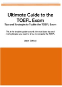 Ultimate Guide to the TOEFL Exam-Tips and Strategies to Tackle the TOEFL Exam