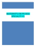 MATERNITY/OB PN HESI SPECIALTY V1