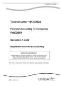 Financial Accounting for Companies FAC2601  