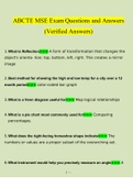 ABCTE MSE Exam 190.docx Questions With Correct Answers 100% Verified