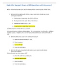 Basic Life Support Exam A (25 Questions with Answers) Updated 2022