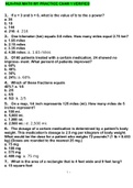 NLN-PAX MATH MY PRACTICE EXAM 1 VERIFIED SOLUTIONS GRADED A+