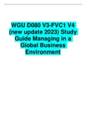 WGU D080 V3-FVC1 V4 (new update 2023) Study Guide Managing in a Global Business Environment