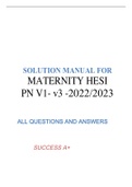 MATERNITY HESI PN V1- v3 -2022/2023 ALL QUESTIONS AND ANSWERS