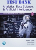 Analytics, Data Science, & Artificial Intelligence: Systems for Decision Support 11 Edition by Ramesh, Dursun and Efraim. EST BANK