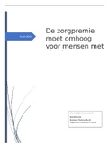 Essay betoog "De zorgpremie moet omhoog voor mensen met obesitas". 1500 woorden cijfer 7,4 Hbo leerjaar 2