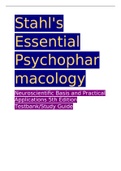 Stahl's Essential Psychopharmacology 5th Edition Test Bank