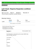 BIOD 102 Essential Biology II Lab 5 Exam- Portage Learning.docx  Questions with 100% Correct Answers UPDATED 2022